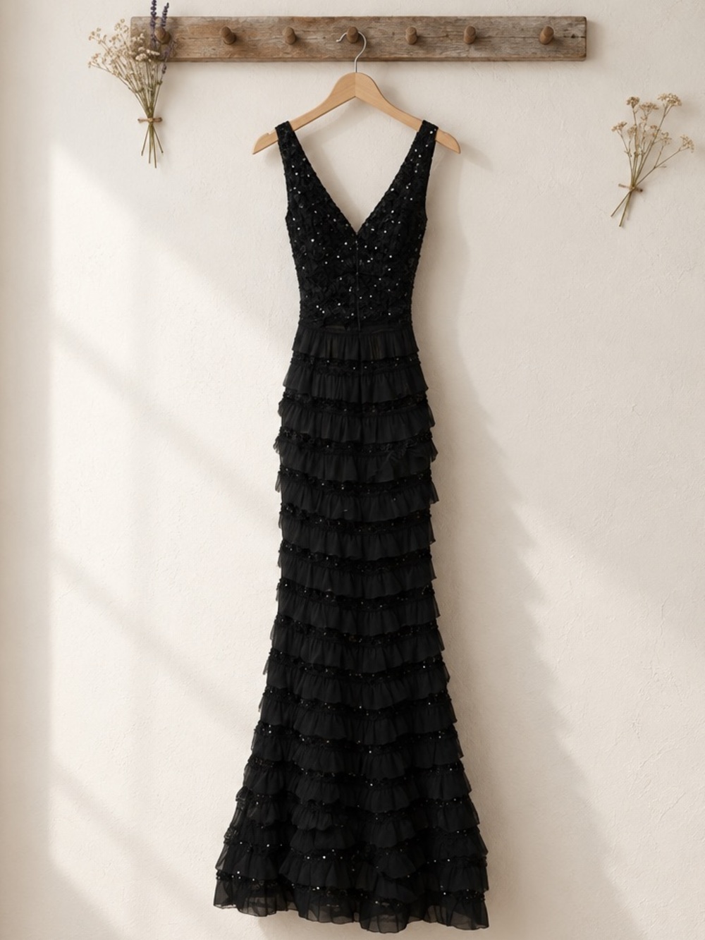 NWOT DRESS THE POPULATION GOWN -XS - Picture 4 of 6